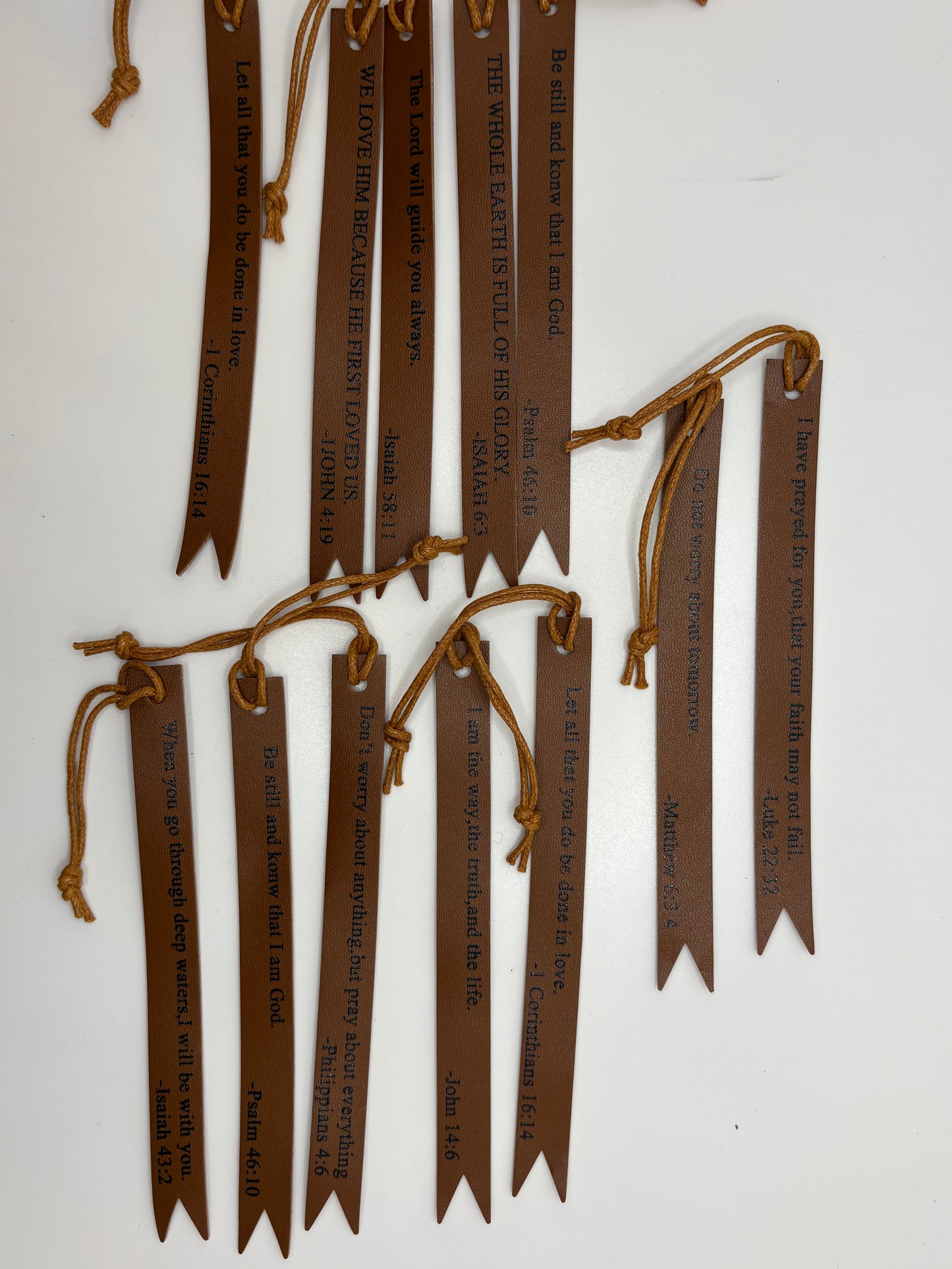 Leather Bible Verse Bookmark