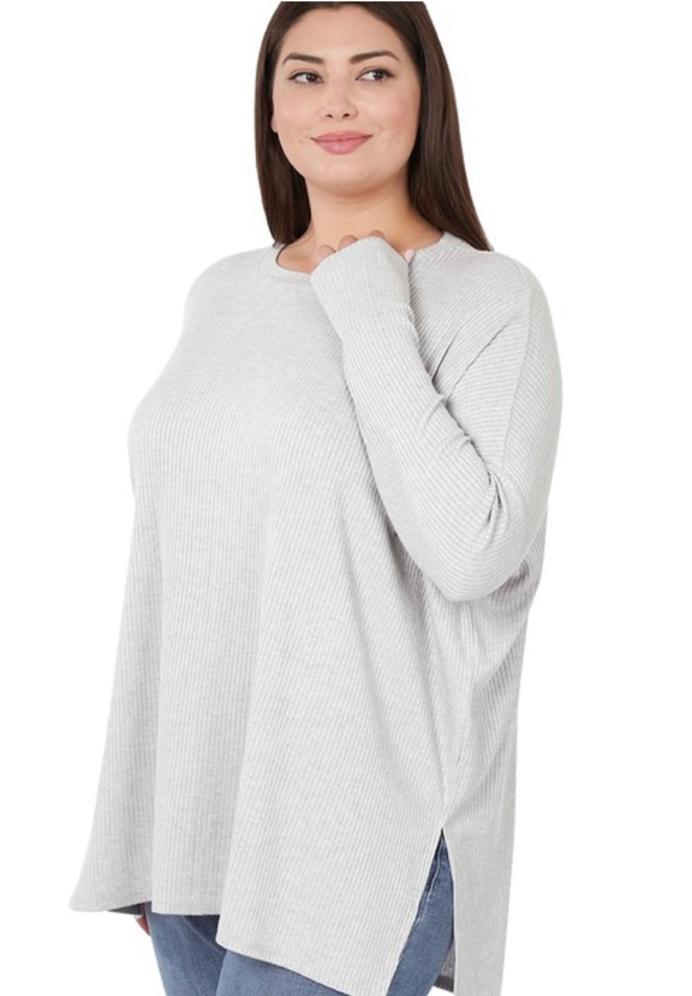 Heather grey sweater