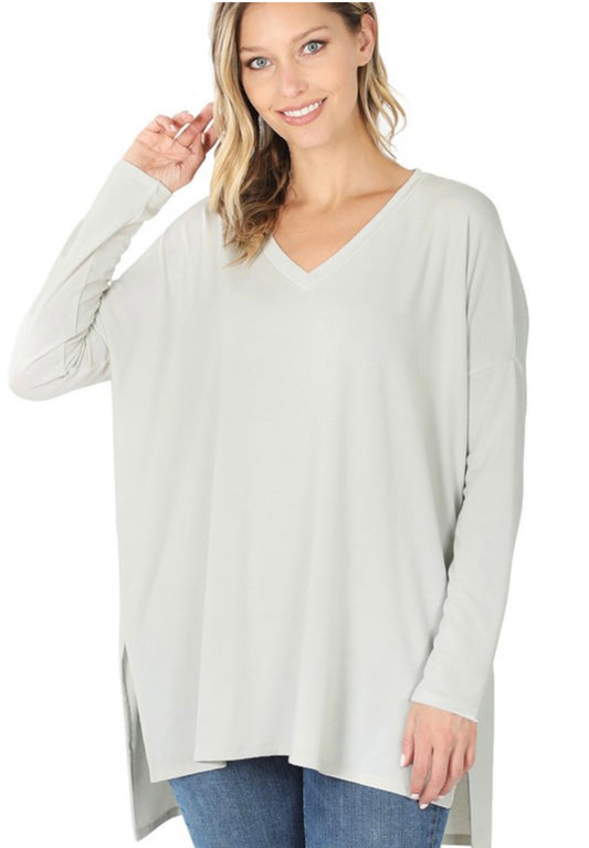 Eggshell V-Neck blouse